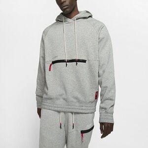 Nike Kyrie Irving Pullover Hoodie Men's Grey Red Zipper Small